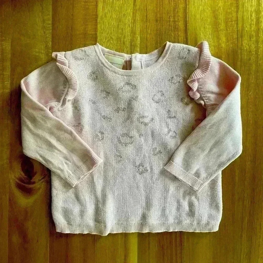 First impressions Leopard print sweater 
6-9m
GUC